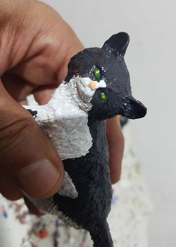  Beden kedi ve penguen 12cm. kedi 11cm.