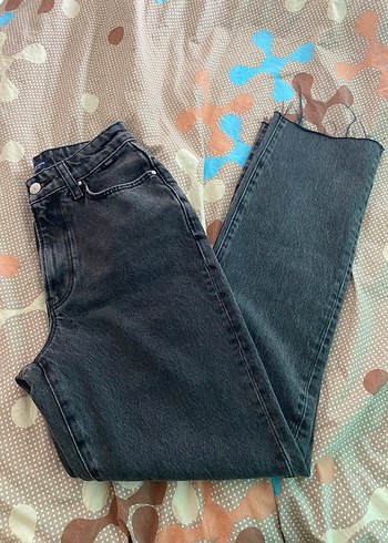 mavi siyah eskitme new york model pantalon - Görsel 7