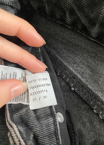 mavi siyah eskitme new york model pantalon - Görsel 8