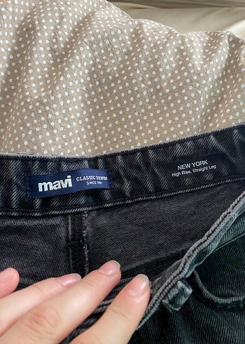 mavi siyah eskitme new york model pantalon - Görsel 5