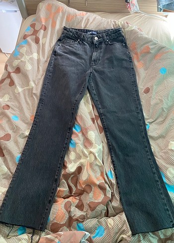 mavi siyah eskitme new york model pantalon - Görsel 6