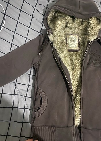 Y2k tüylü peluş sweatshirt hırka - Görsel 4