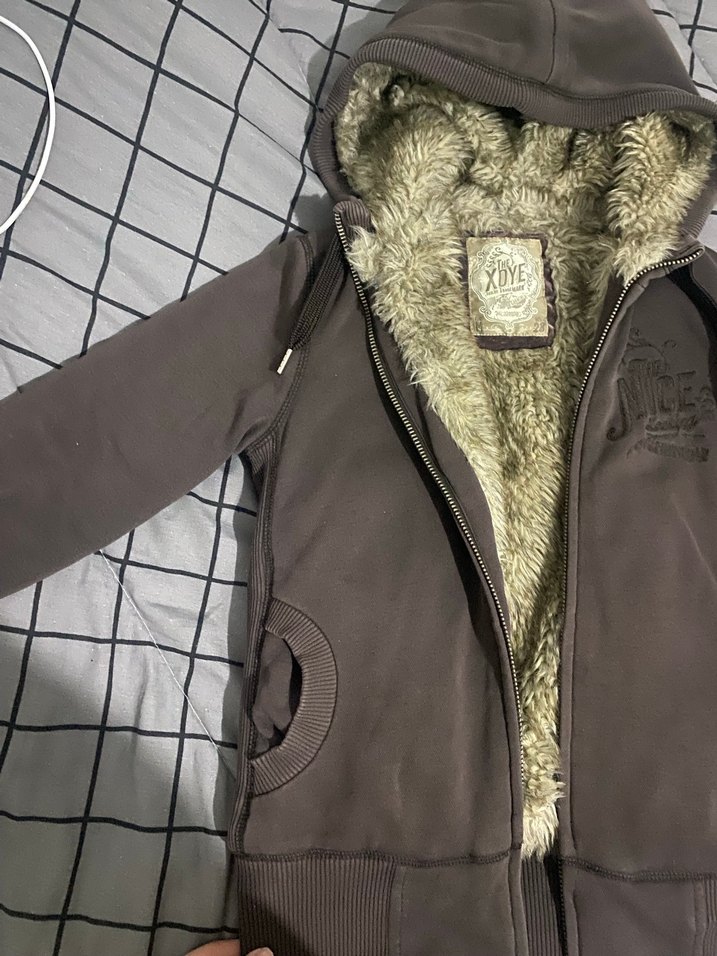 Y2k tüylü peluş sweatshirt hırka - Görsel 4