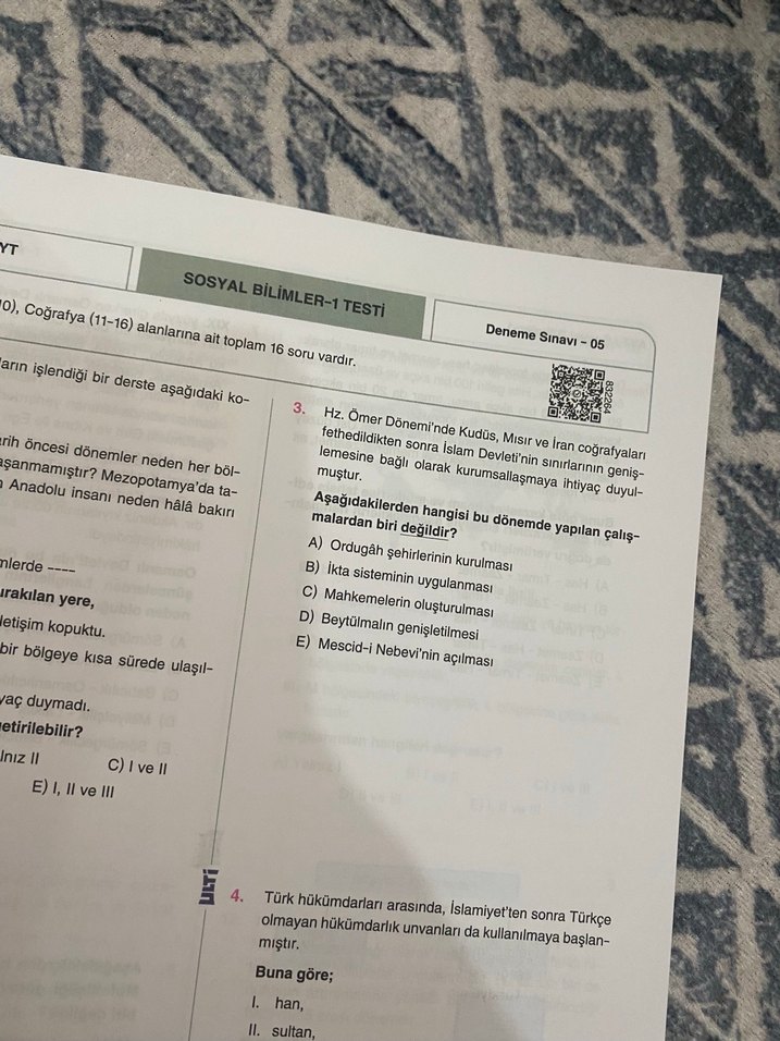 Sosyal Bilimler-1 Branş Denemeleri AYT Kitabı - Görsel 2