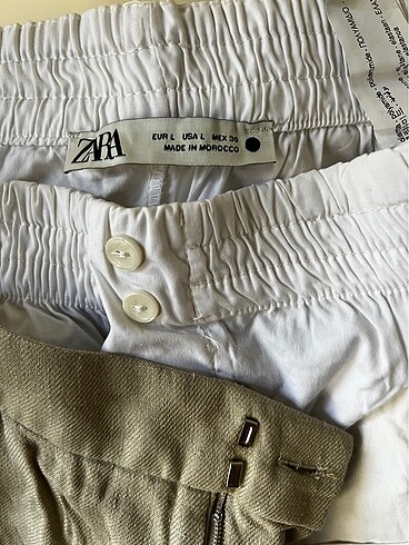 l Beden camel Renk Zara Bel Detaylı Pantolon