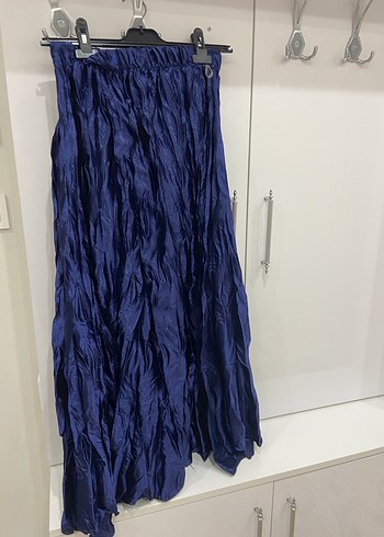 Kadın Mavi Uzun Piliseli etek - Görsel 2