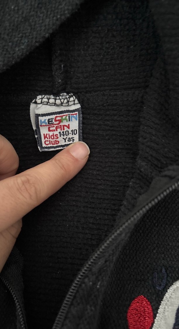 Kapüşonlu Siyah Nakışlı Erkek Sweatshirt - Görsel 2