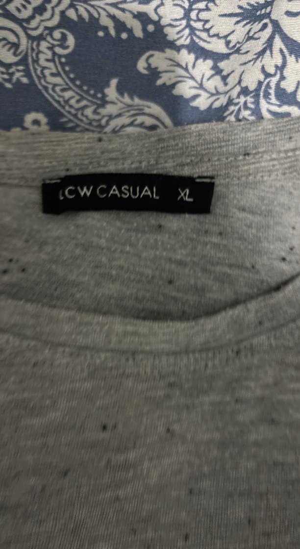 Gri Dantel Detaylı Hamile Uzun Kollu Tişört - Görsel 2