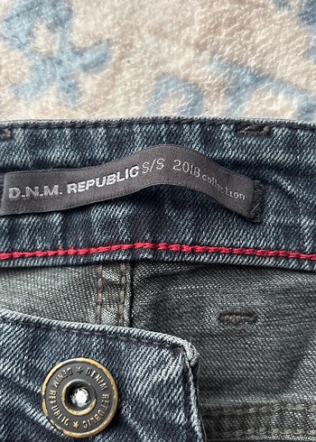 Gri Düğmeli Rahat Kesim Erkek Kot Pantolon - Görsel 2