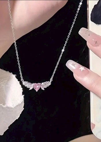 Shein Melek Kanatlı Kalp Kolye
