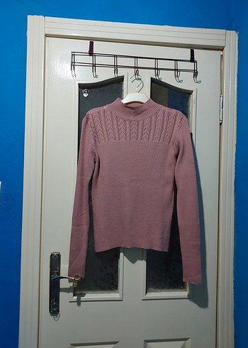 Pembe Triko Boğazlı Kadın Kazak