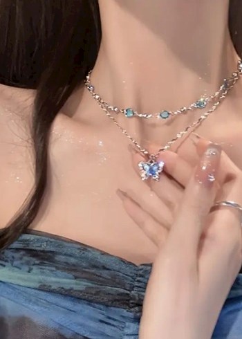 Sheinside Shein ikili Kelebek Kolye