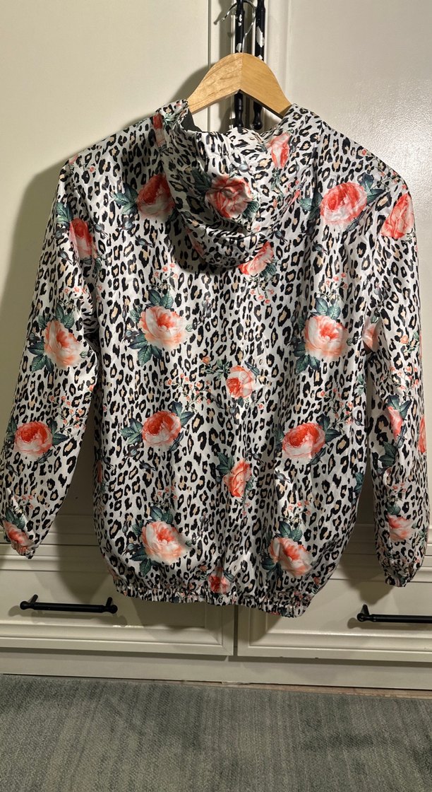 Çiçek ve Leopar Desenli Kadın Ceket - Görsel 5