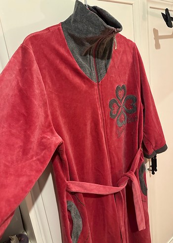 Kadife fakir kol uzun sabahlık - Görsel 4