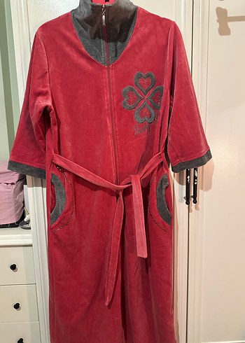 Kadife fakir kol uzun sabahlık - Görsel 2