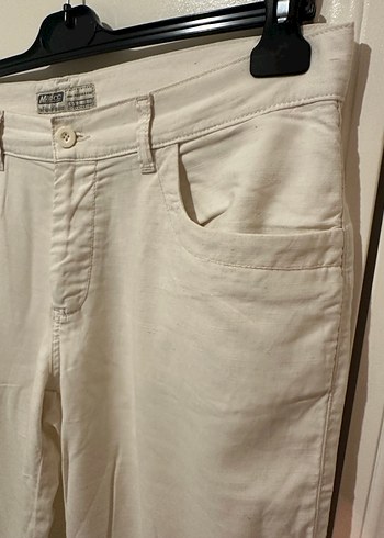 Kırık beyaz keten kapri - Görsel 4