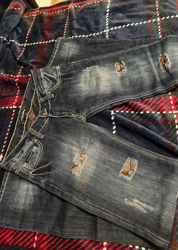 s Beden kahverengi Renk Koyu Renk Kadın Denim Pantolon