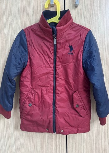 U.S Polo Assn. Uspa Bordo Lacivert Cift Tarafli Fermuarli Erkek Cocuk Mont