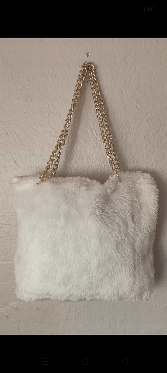 yeni sezon yumuşacık peluş zincirli kol çantası - Görsel 2