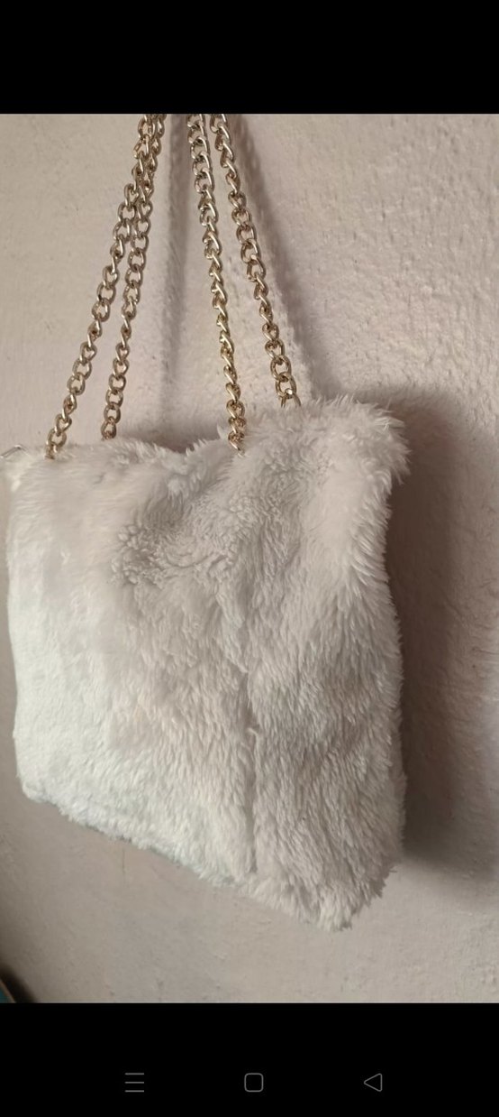 yeni sezon yumuşacık peluş zincirli kol çantası - Görsel 3
