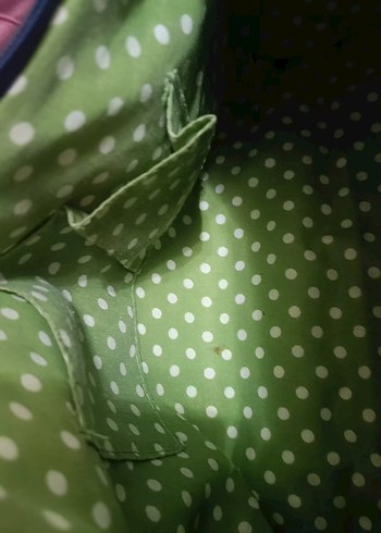 saks mavisi özel desenli geniş çanta - Görsel 8