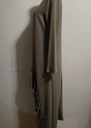 Gri Kadın Uzun Salaş Elbise - Görsel 5