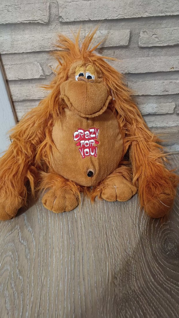 Renkli Kahverengi Peluş Oyuncak Orangutan - Görsel 2