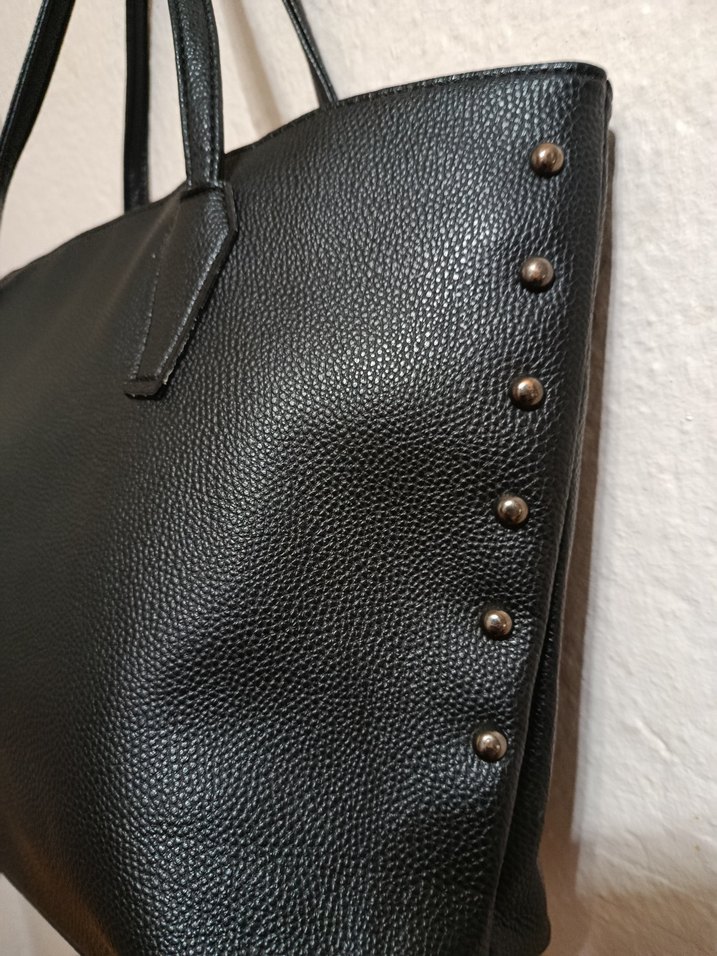 Siyah Deri Kadın Çanta - Görsel 4