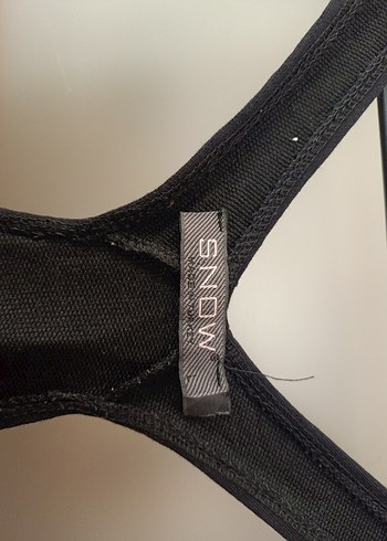 Siyah Denim Midi Kısa Tulum - Görsel 4