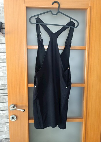 Siyah Denim Midi Kısa Tulum - Görsel 7