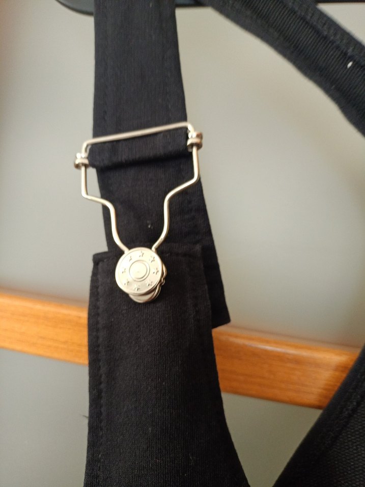 Siyah Denim Midi Kısa Tulum - Görsel 5