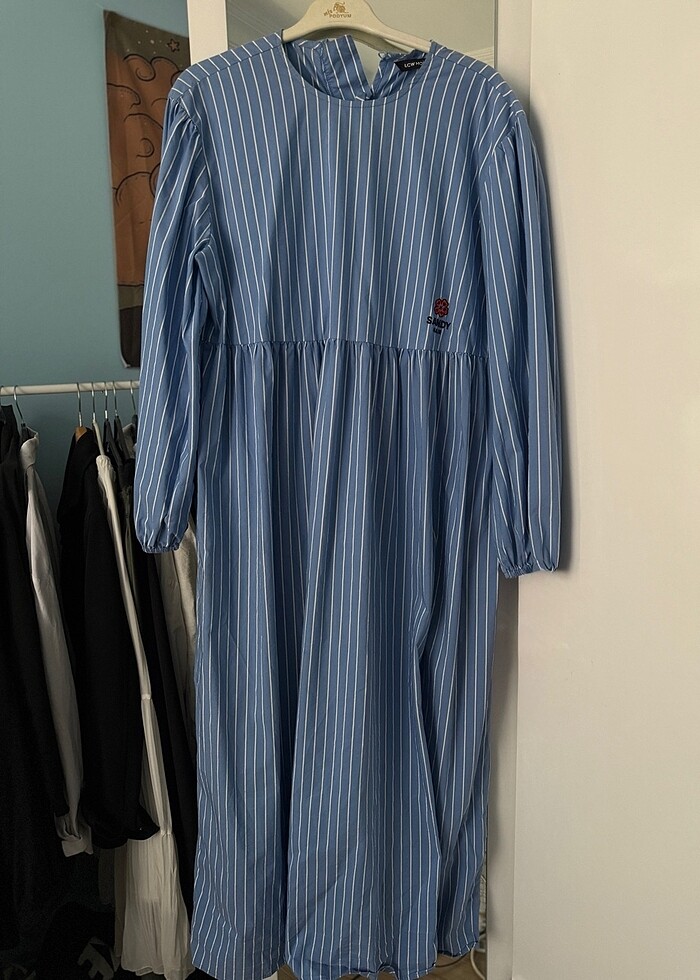 Lcw modest mavi Elbise - Görsel 2