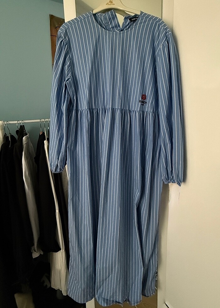 Lcw modest mavi Elbise - Görsel 3