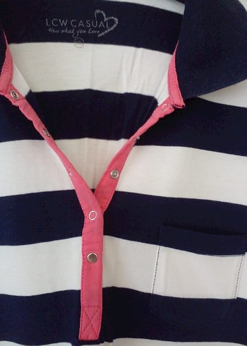 LC Waikiki Çizgili Polo Yaka Tişört