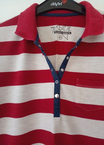 LC Waikiki Kırmızı Çizgili Polo Tişört