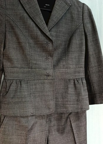 Kadın Gri Düğmeli Midi Takım İpekyol - Görsel 2