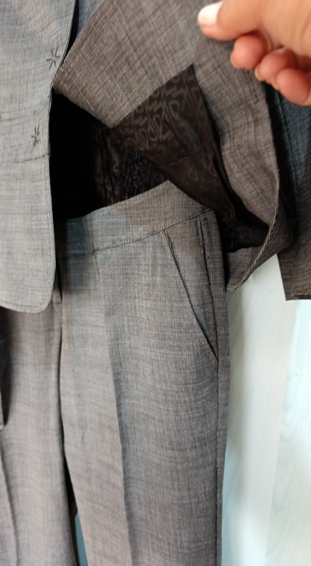 Kadın Gri Düğmeli Midi Takım İpekyol - Görsel 3