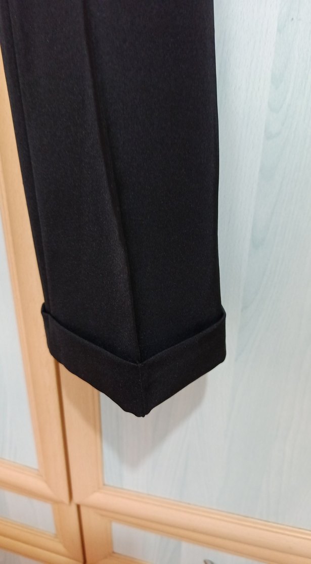 Siyah uzun Kadın Kumaş Pantolon - Görsel 2