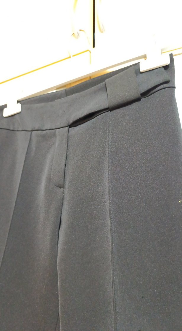 Siyah uzun Kadın Kumaş Pantolon - Görsel 3