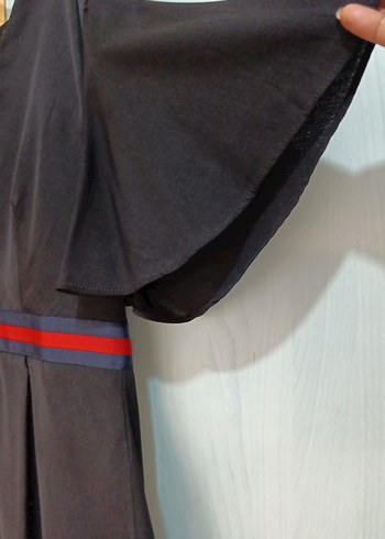 Kadın Siyah V Yaka Kemerli Şort Tulum Paris tasarım - Görsel 3