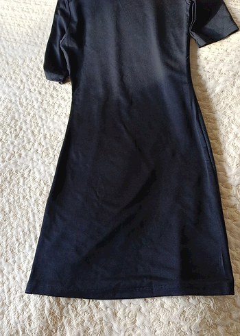 Siyah Kadın dar kesim,Midi polyester,Elbise - Görsel 4