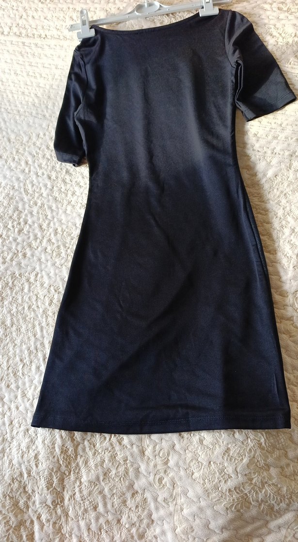 Siyah Kadın dar kesim,Midi polyester,Elbise - Görsel 4