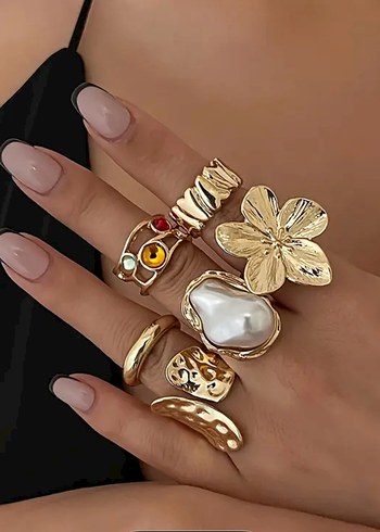 Diğer Tasarım Çelik Gold Yüzük
