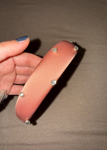 Pembe Süet Taşlı Taç - Görsel 2