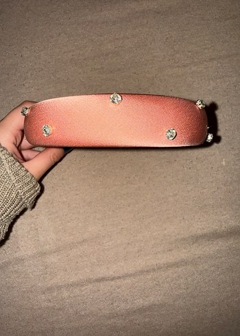 Pembe Süet Taşlı Taç - Görsel 5