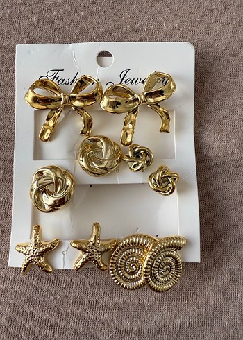Diğer Gold Tasarım Şık Küpe