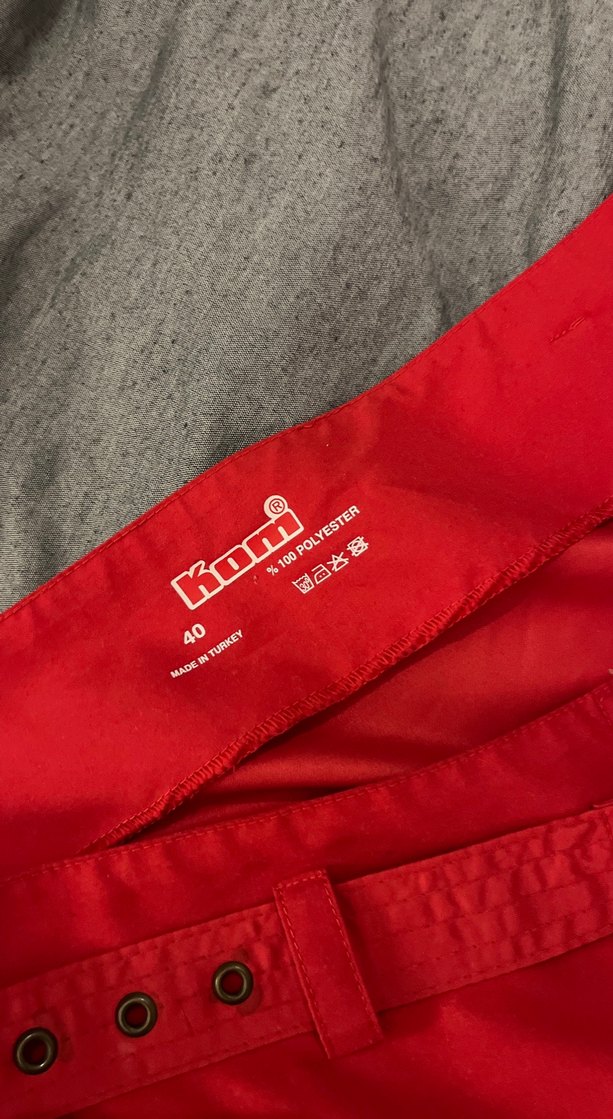 Kemerli Kırmızı Mini Etek - Görsel 3