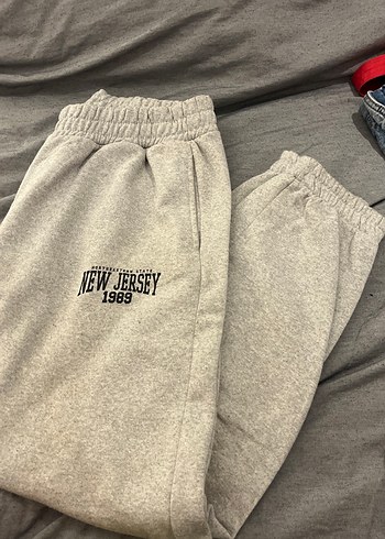 Gri Bol Kesim Kadın Eşofman Altı - Görsel 3