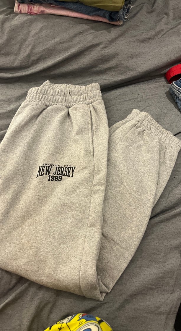 Gri Bol Kesim Kadın Eşofman Altı - Görsel 3