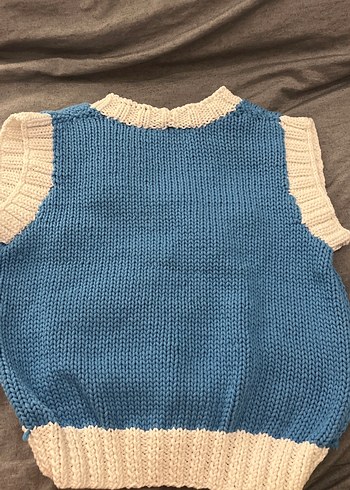 Mavi Bulut Desenli Erkek Çocuk Süveter - Görsel 3